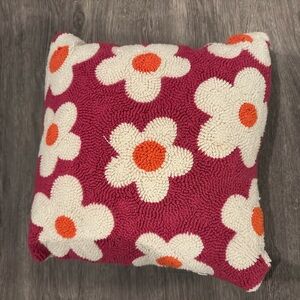 Decorative Throw Pillow floral pink and orange karma home